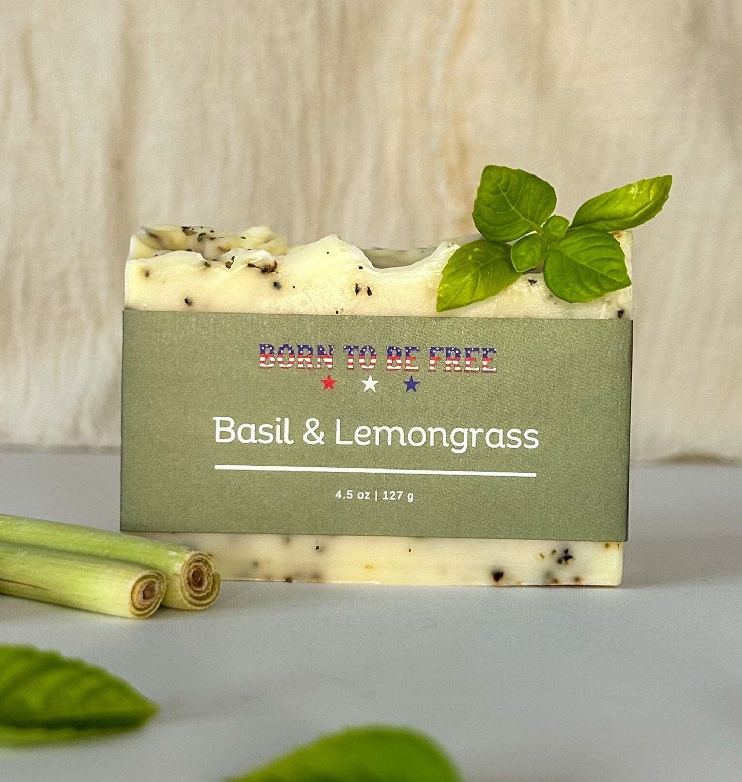 Basil & Lemongrass Anti-Bacterial Tallow Soap Bar