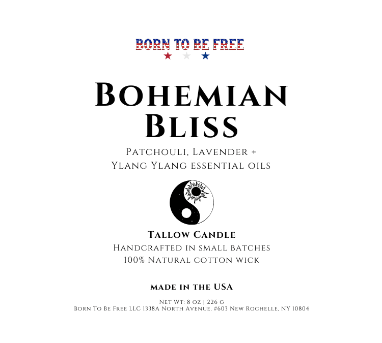 cozy home healthy Bohemian Bliss Tallow Candle by Born To Be Free