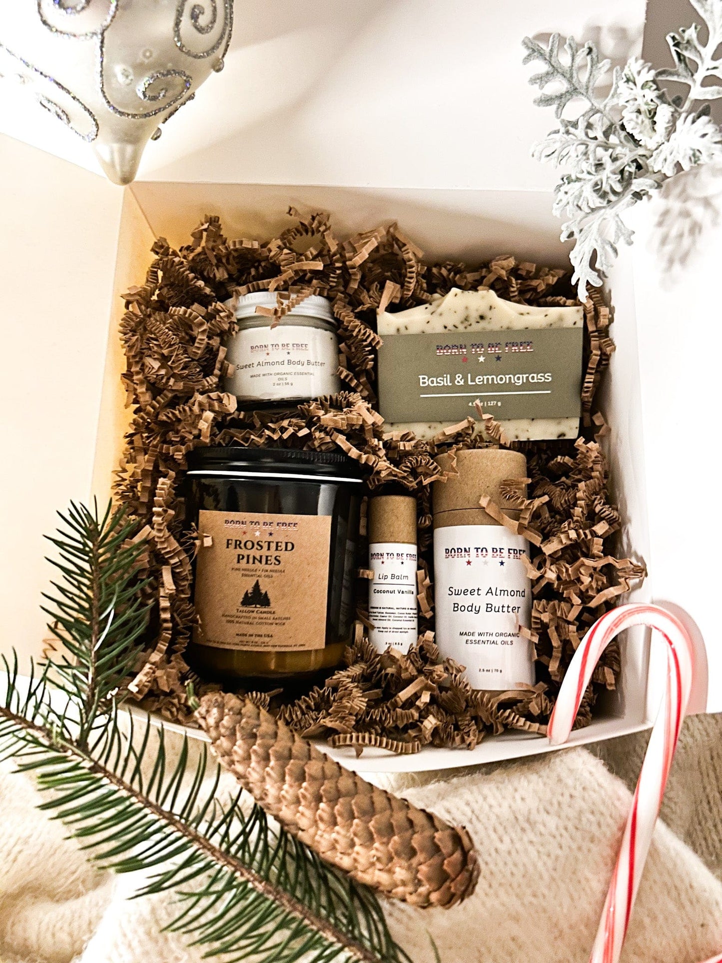 Frosted Glow Set - Holiday Gift Bundle of All-Natural Skincare Products for Radiant Winter Skin and Luxurious Tallow-Based Moisture