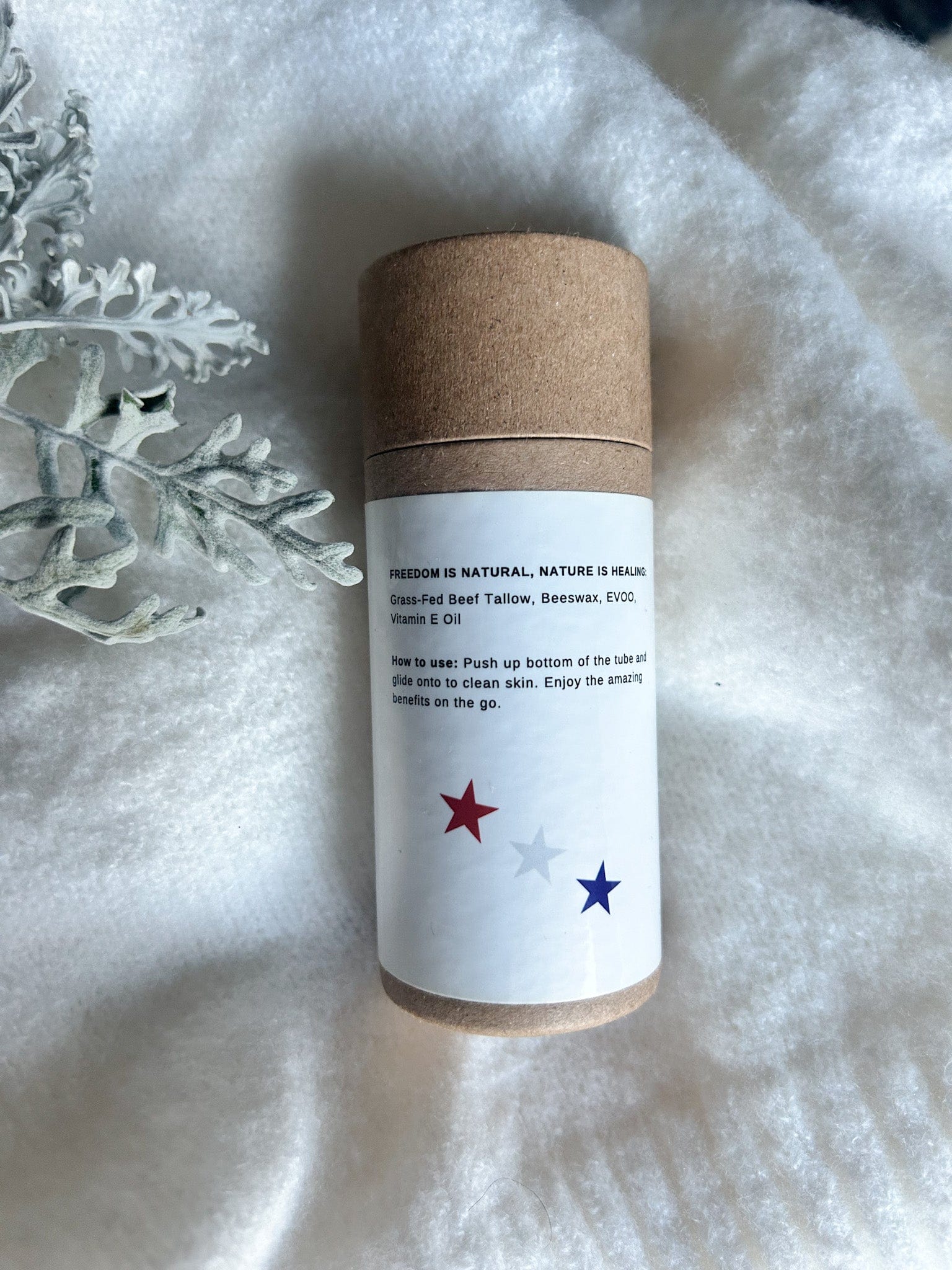 moisturizing unscented tallow travel cream for body and face Naked Body Butter Stick Unscented