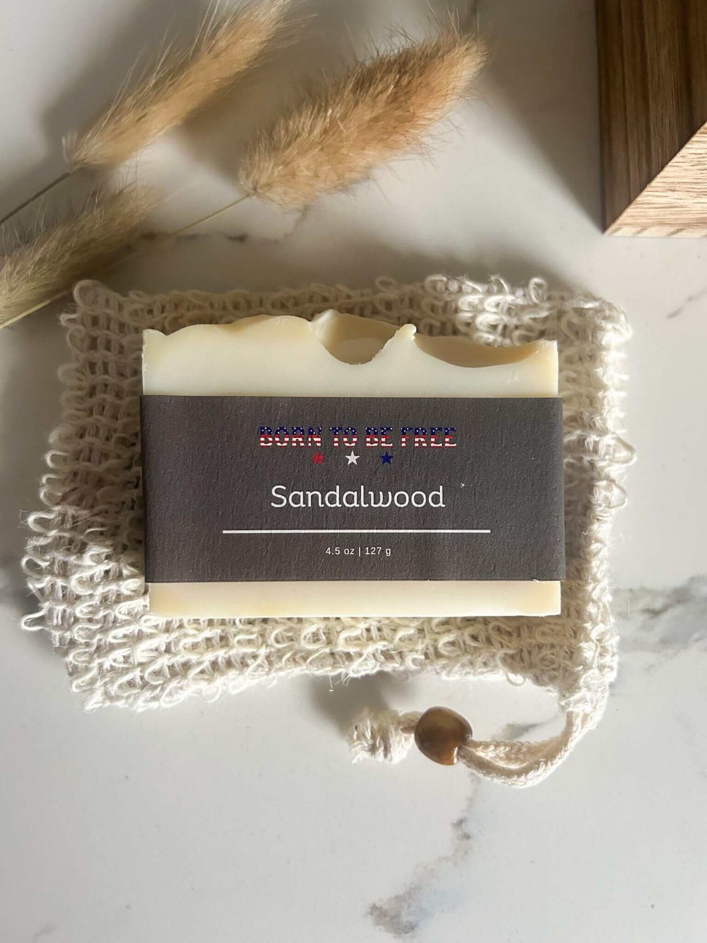 non toxic sandalwood body bar for clean healthy skin Sandalwood Tallow Soap Bar