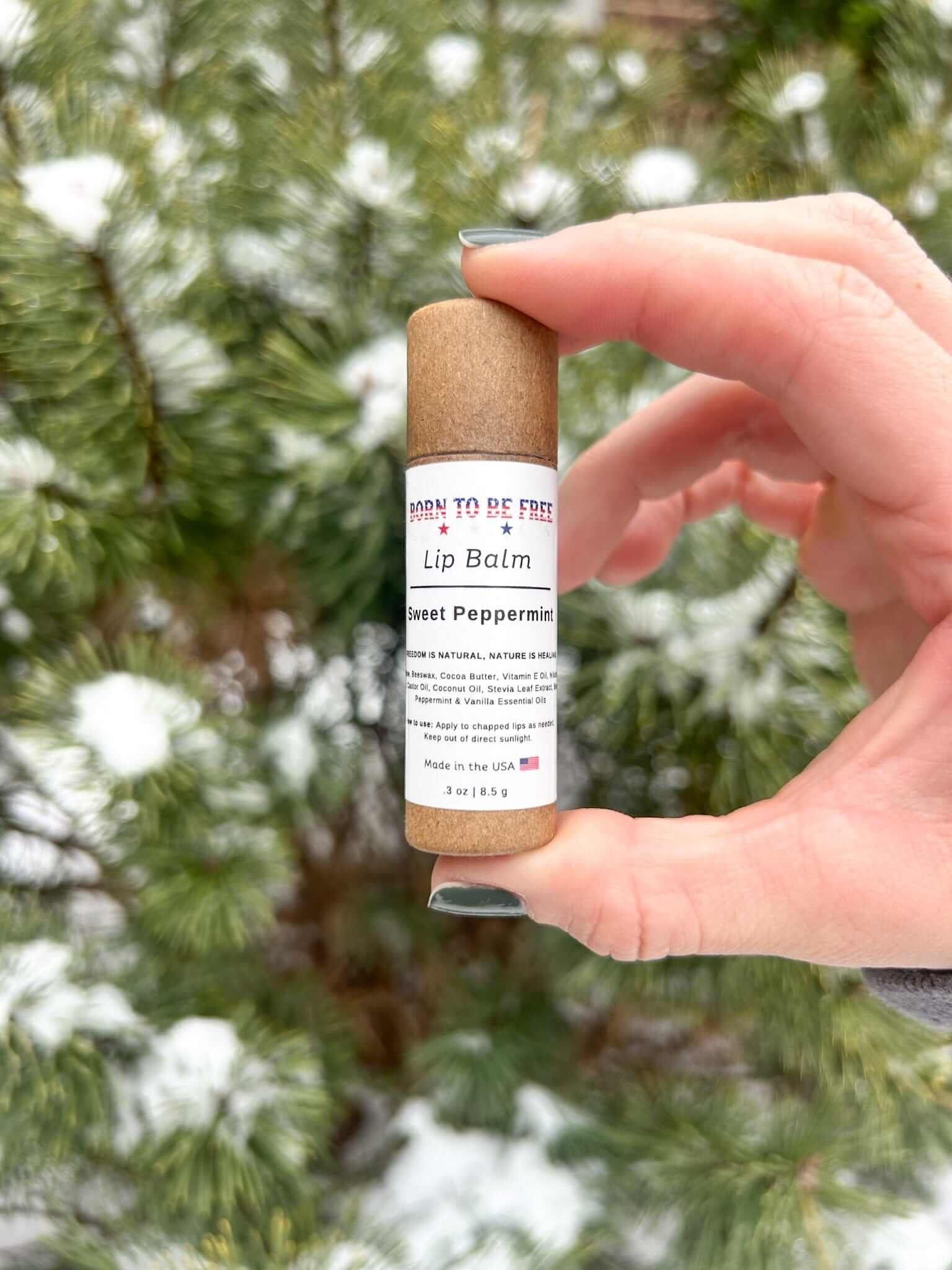Peppermint lip balm tallow based for dry chapped lips Sweet Peppermint Lip Balm