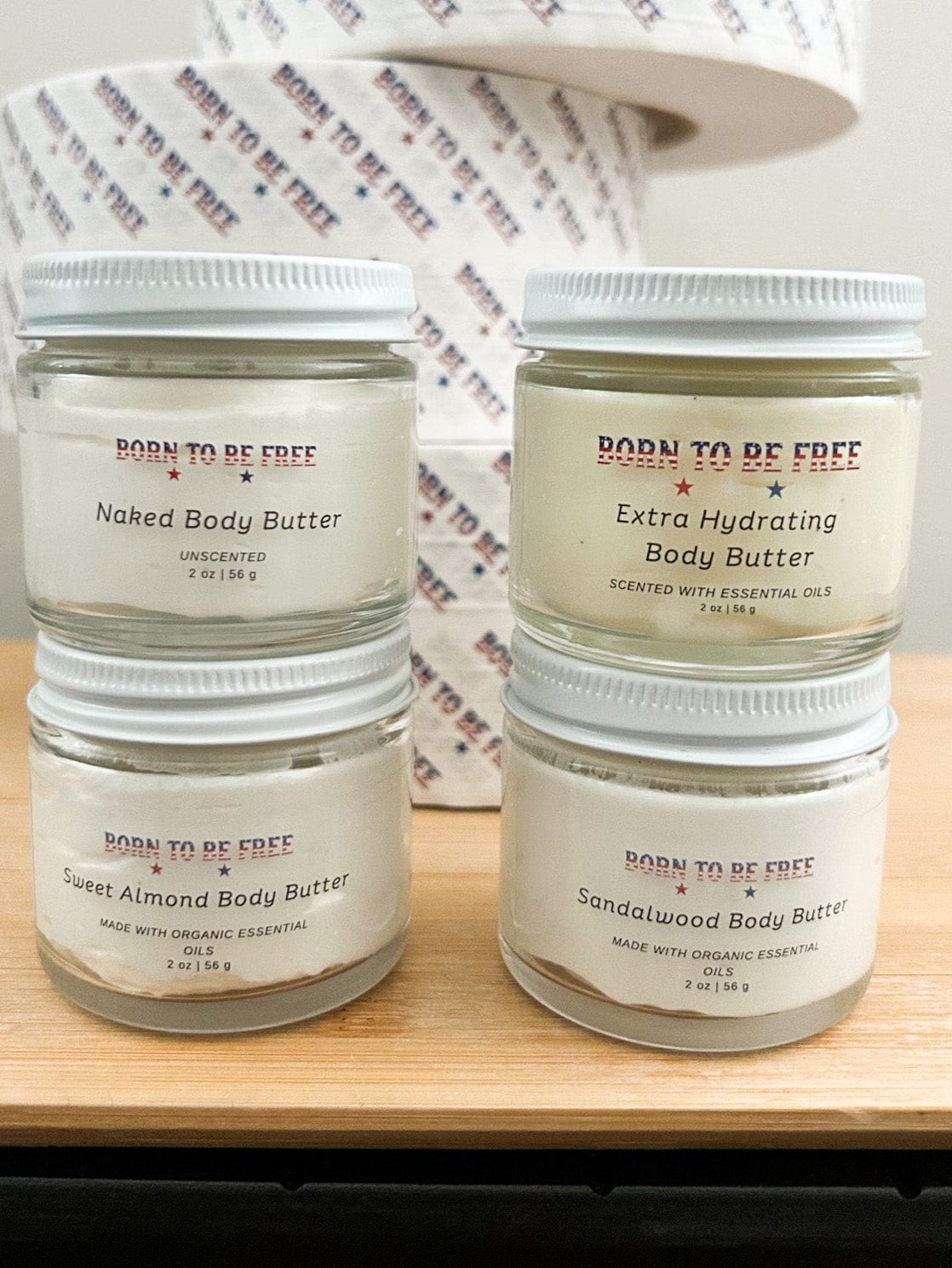 Body lotion and cream set tallow natural ingredients Born To Be Free