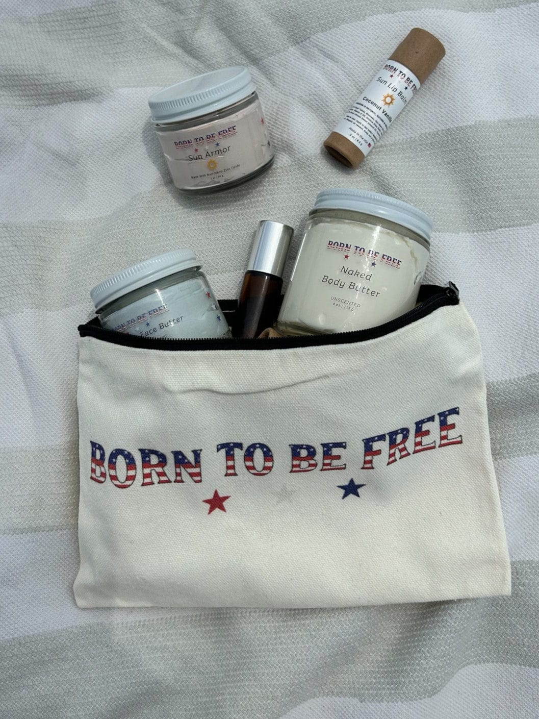 Wellness travel pack for skin tallow-based products Born To Be Free