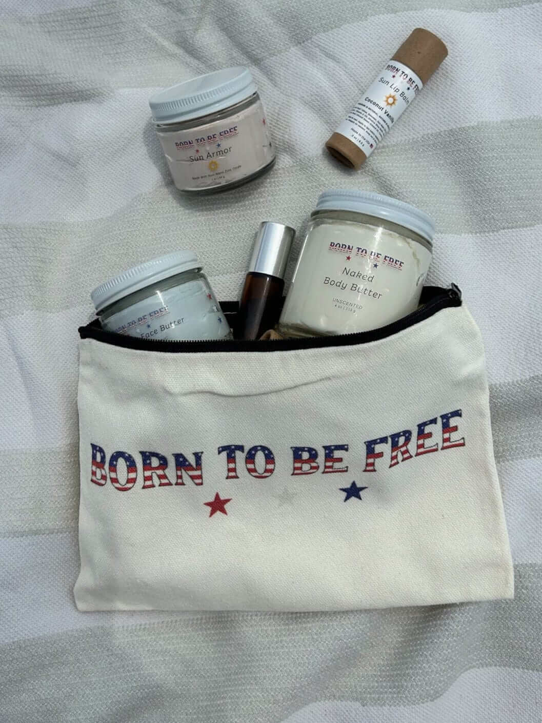 Wellness travel pack for skin tallow-based products Born To Be Free