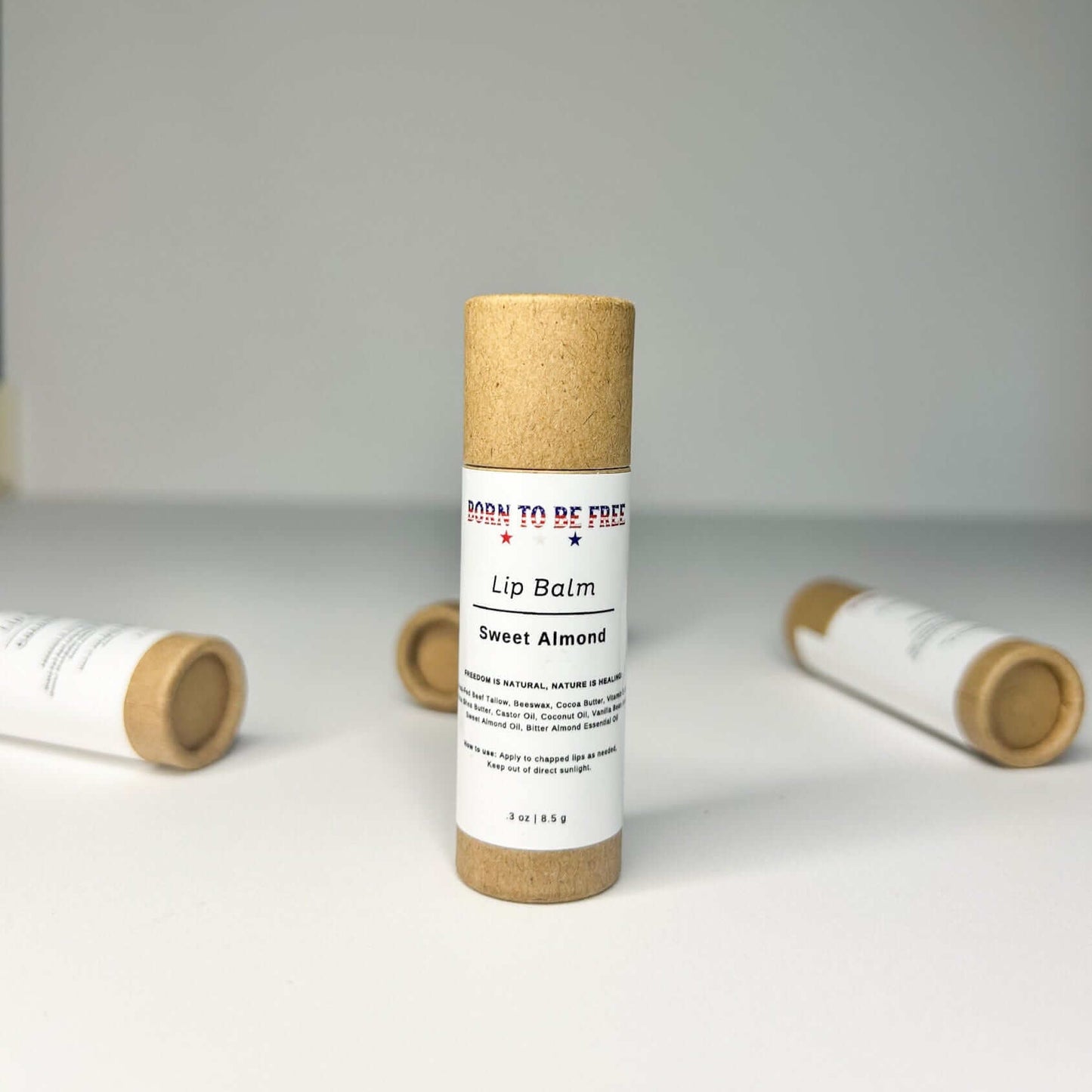 safe natural lip care for sensitive and dry lips Sweet Almond Lip Balm