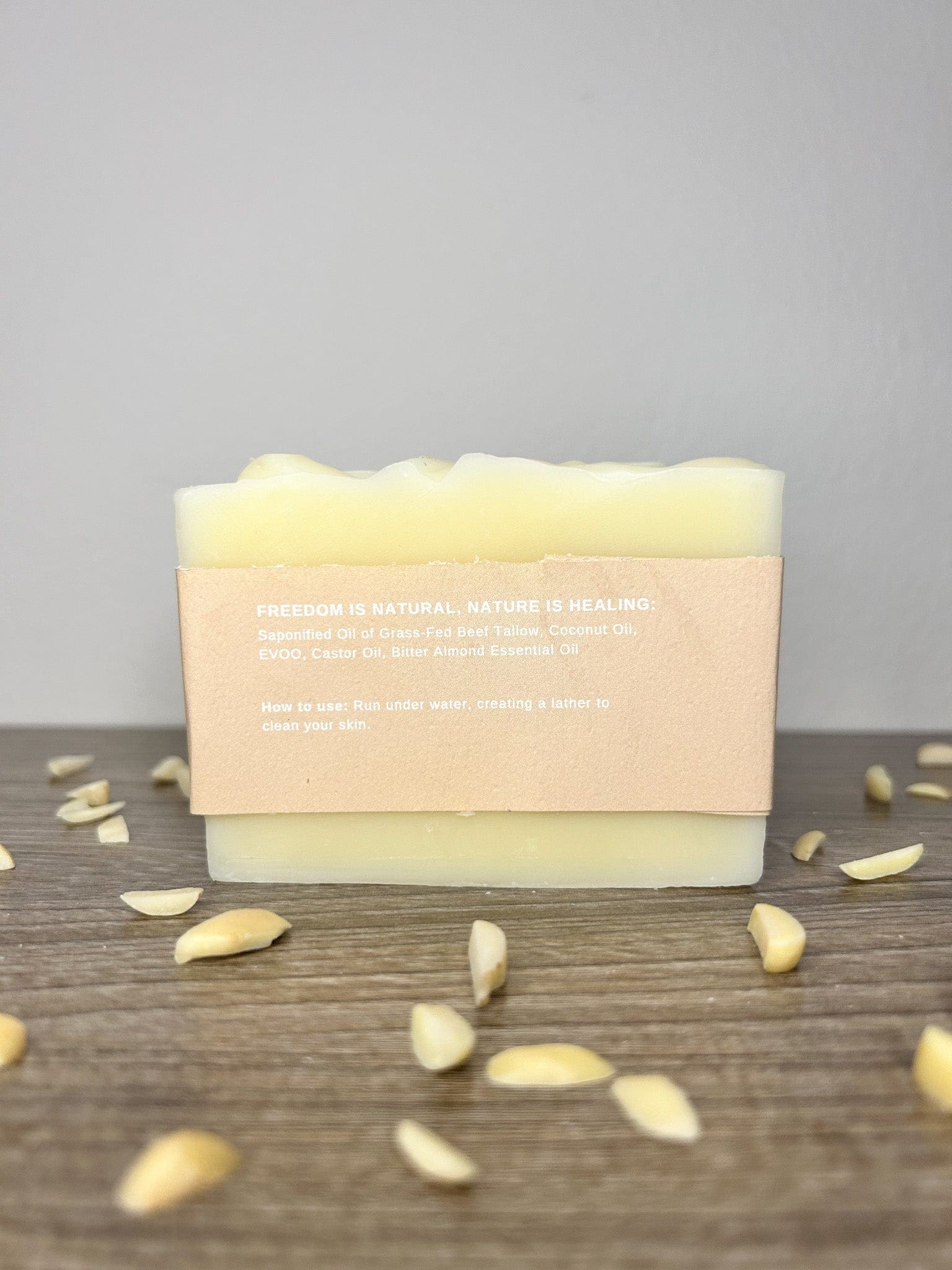 moisturizing Sweet Almond Tallow Soap Bar with clean ingredients