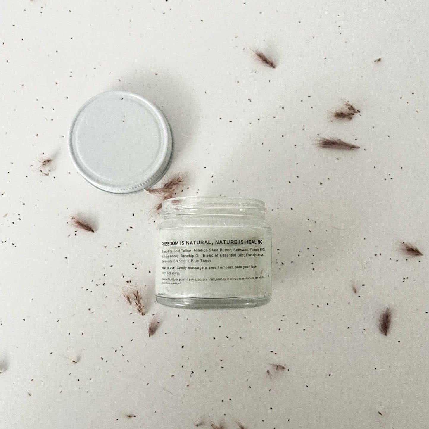 Clean beauty face cream with tallow and natural oils Born To Be Free