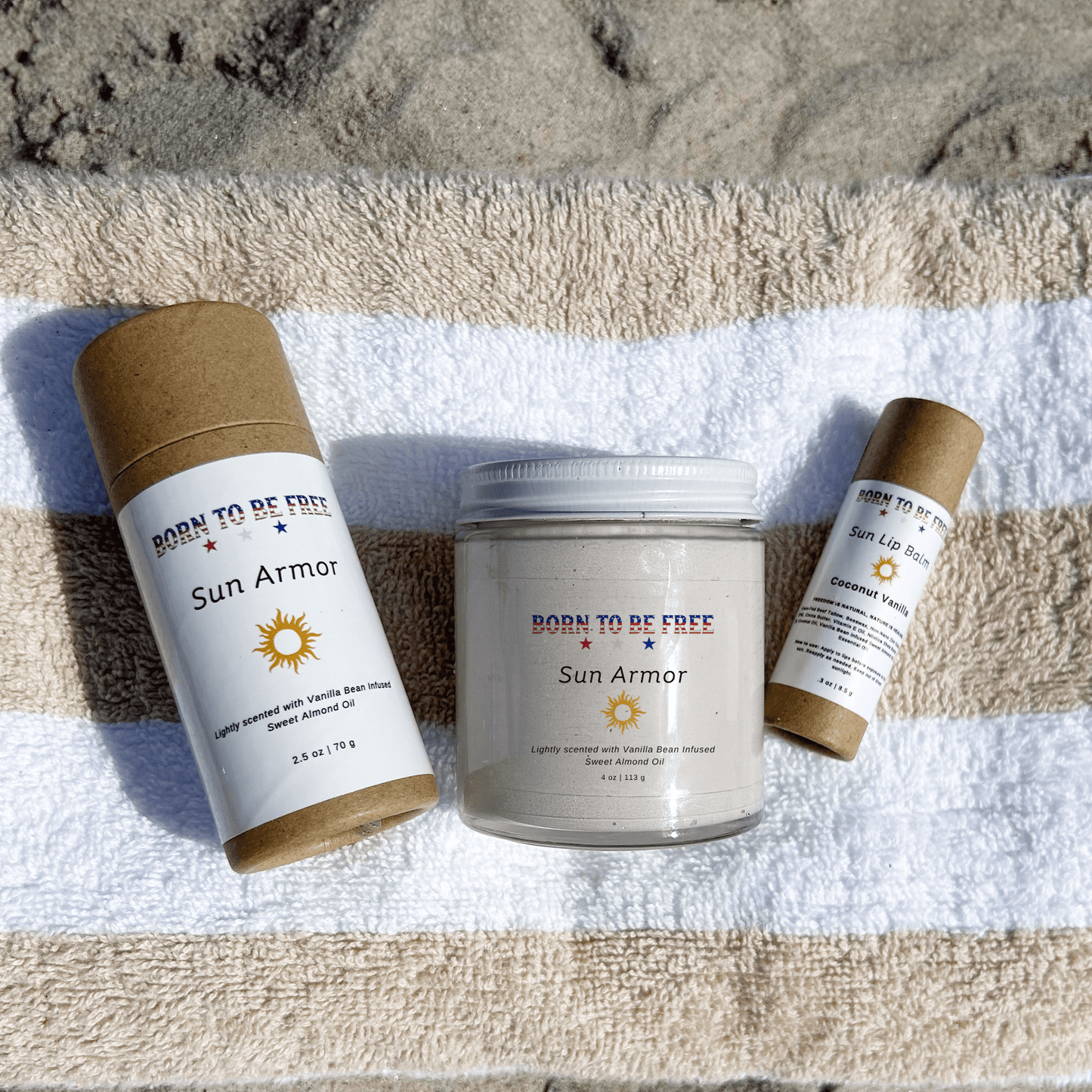 chemical free sunscreen set made with non nano zinc oxide Mineral Based Sun Armor Bundle