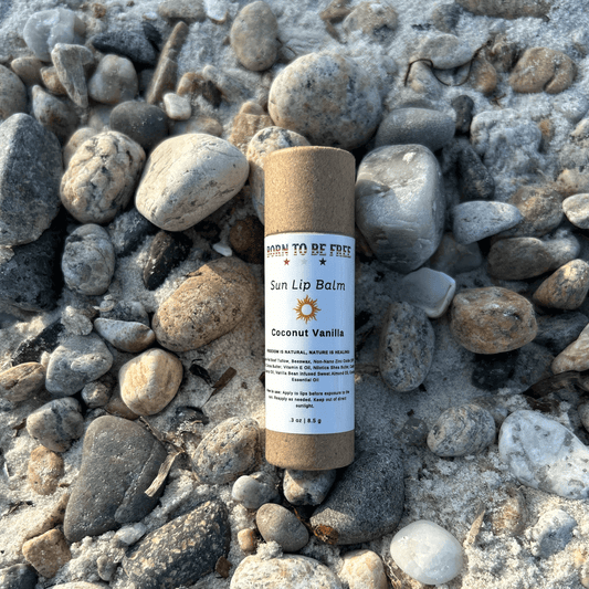 natural SPF lip balm with non nano zinc oxide and coconut oil