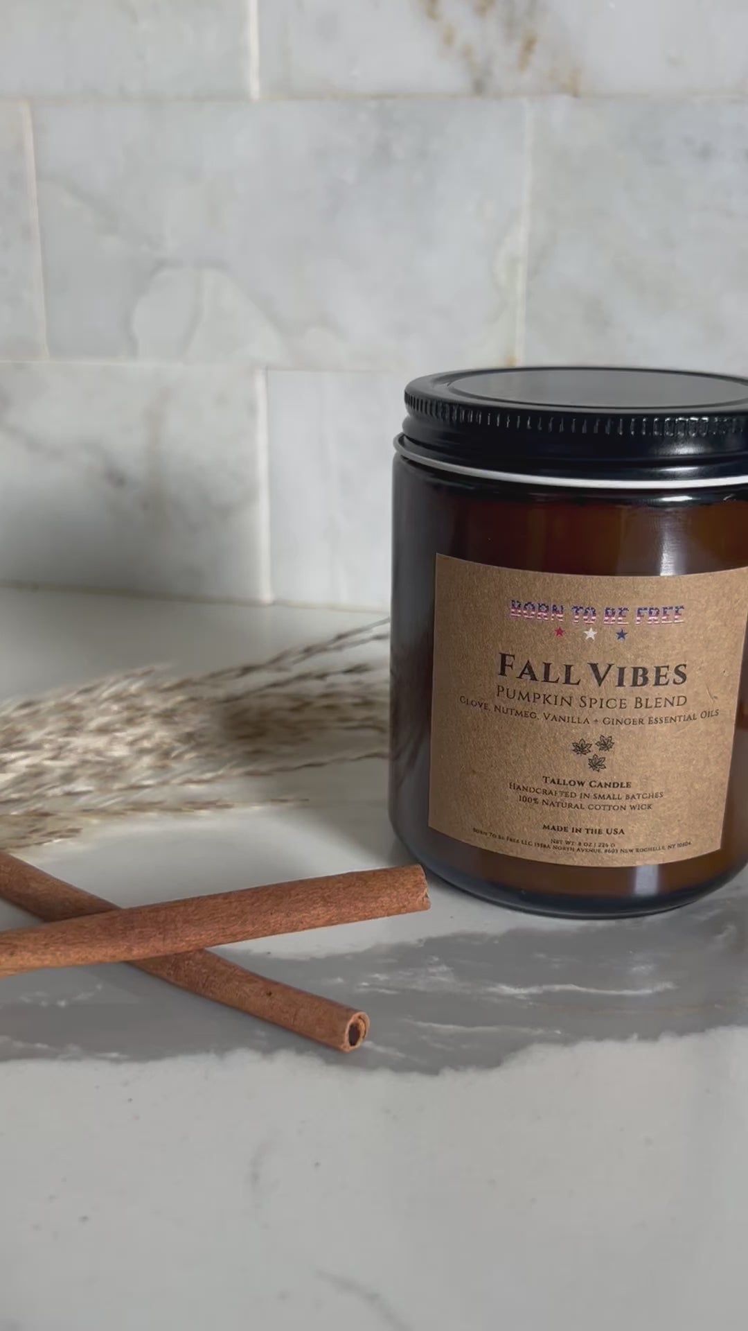 safe clean burning candle for fall season Born To Be Free