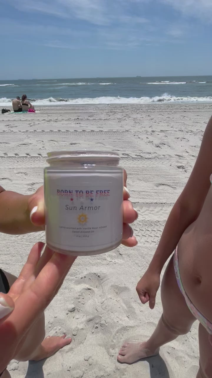 Tallow based sun protection lotion safe for sensitive skin Born To Be Free