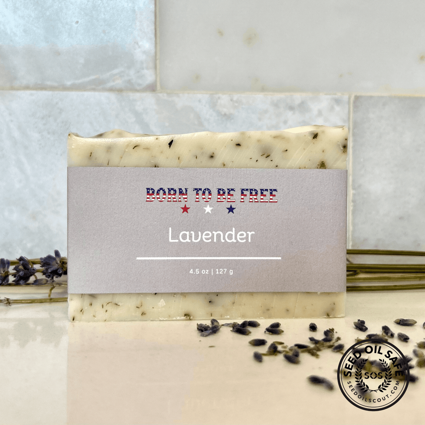 natural lavender tallow soap bar for calming skincare