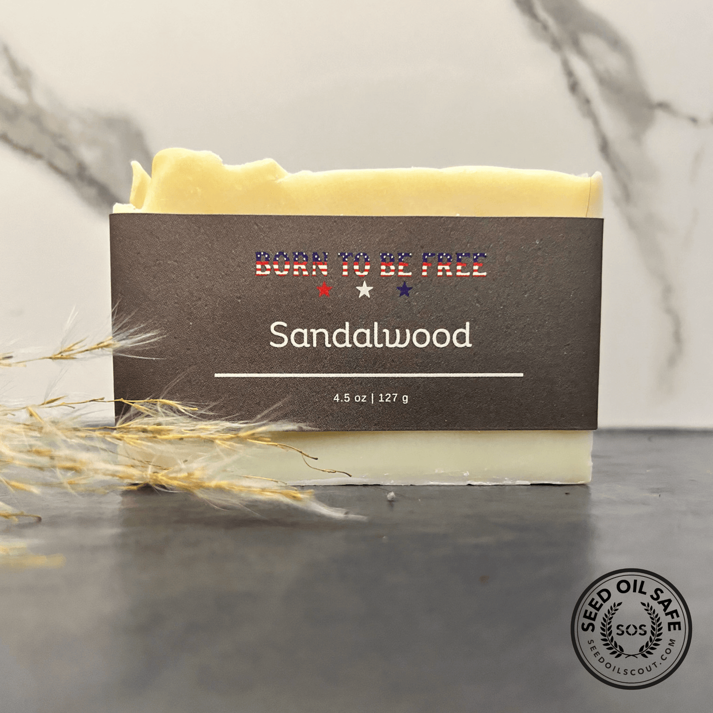 natural sandalwood tallow soap bar for men and women