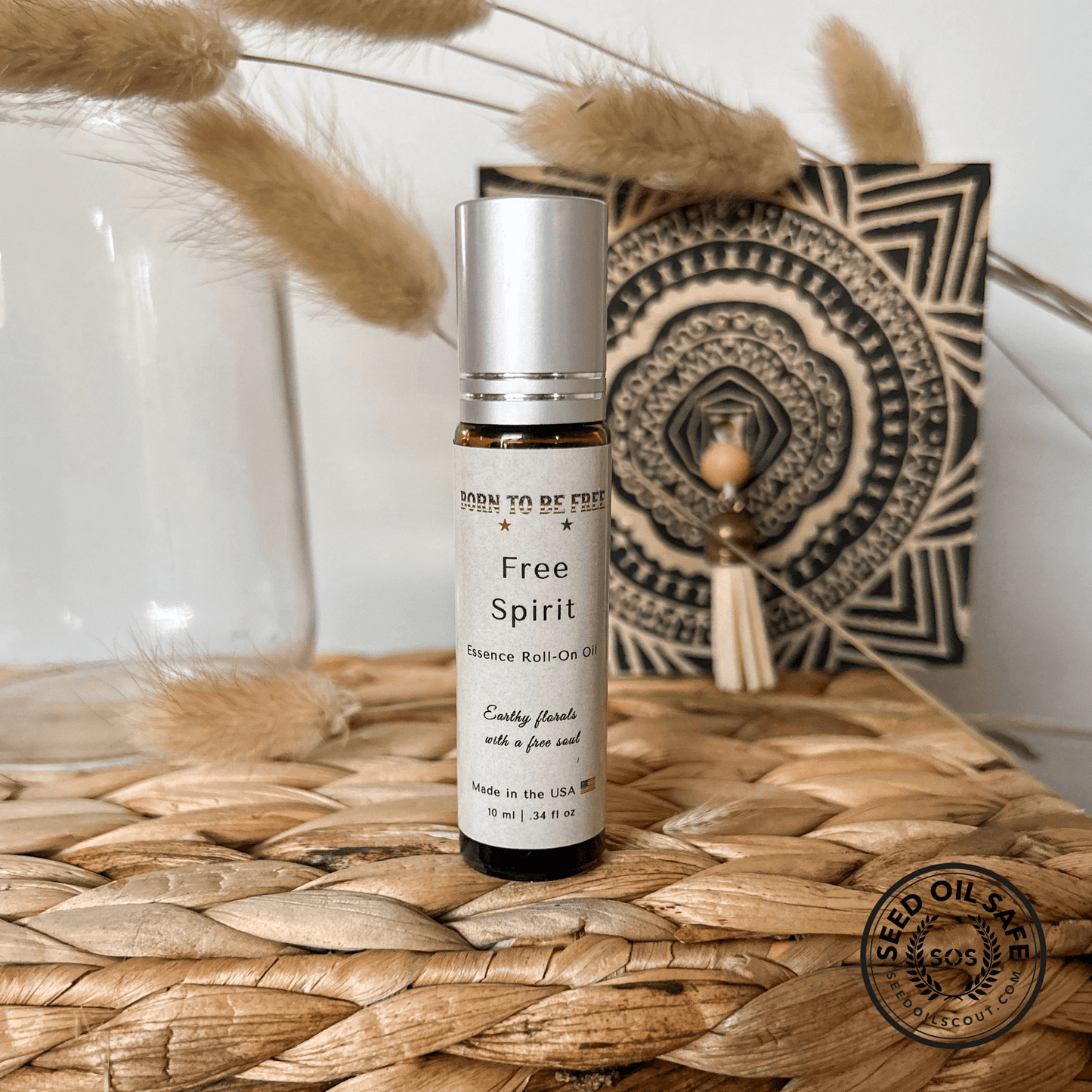 non toxic perfume oil with uplifting aroma Free Spirit Essence Roll-On Oil 