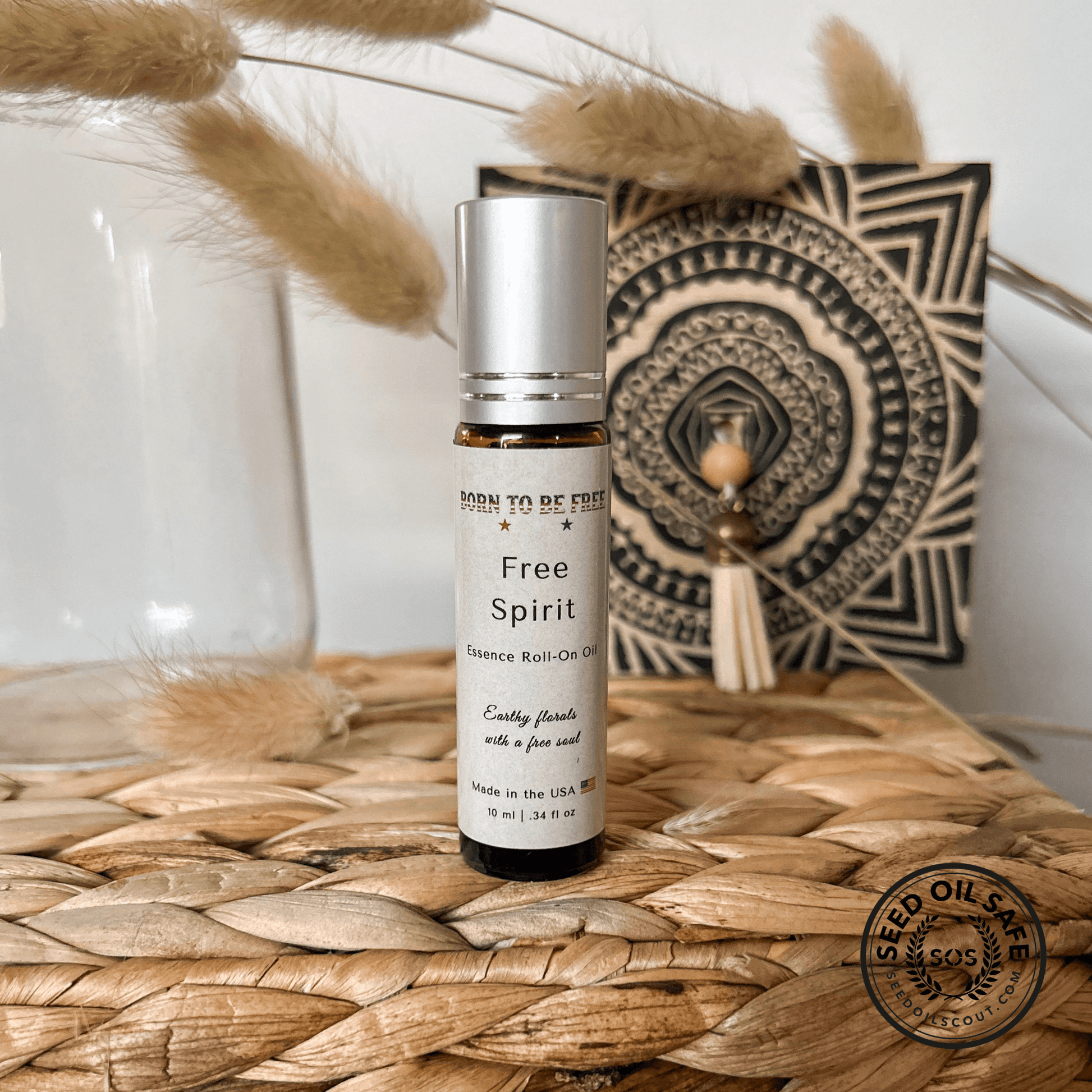 non toxic perfume oil with uplifting aroma Free Spirit Essence Roll-On Oil 