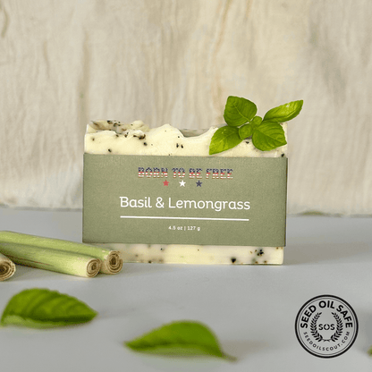 Basil & Lemongrass Anti-Bacterial Tallow Soap Bar 