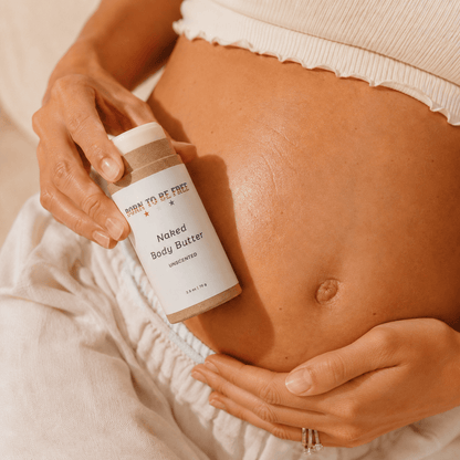 Pregnancy Belly Balm with Tallow for Stretch Mark Support, nourishing skincare for expecting mothers.