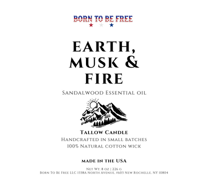 Earth, Musk & Fire Candle