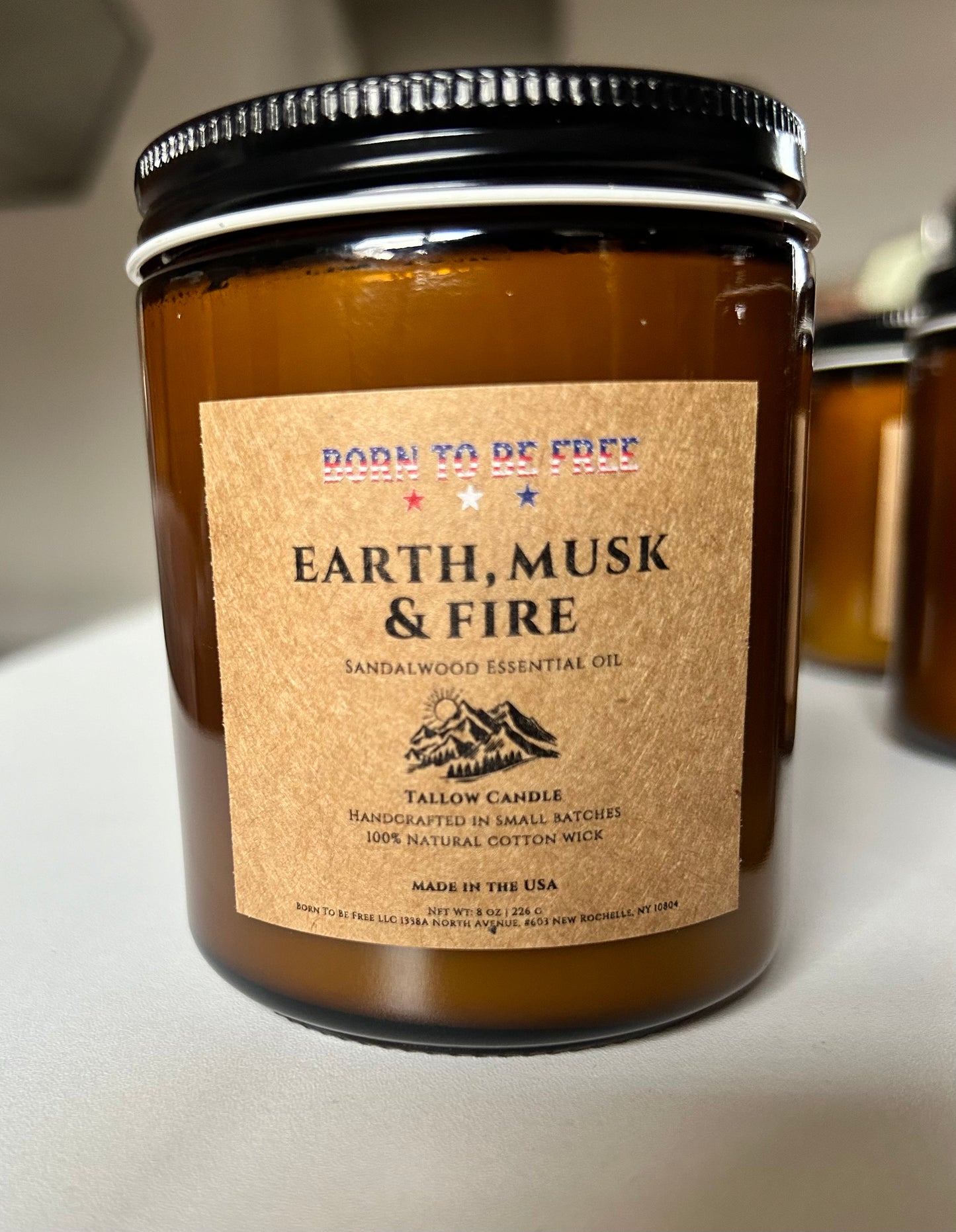 Earth, Musk & Fire Candle