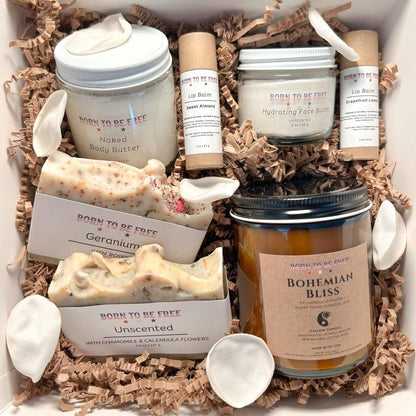Valentines Day Plain Jane Box-Large filled with nourishing skincare essentials and body care products.