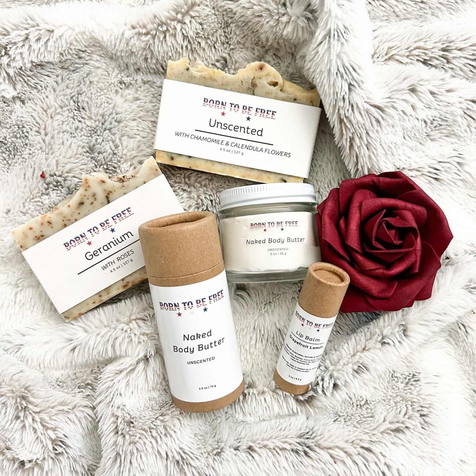 Valentines Day Plain Jane Box-Small featuring skincare products on soft background.