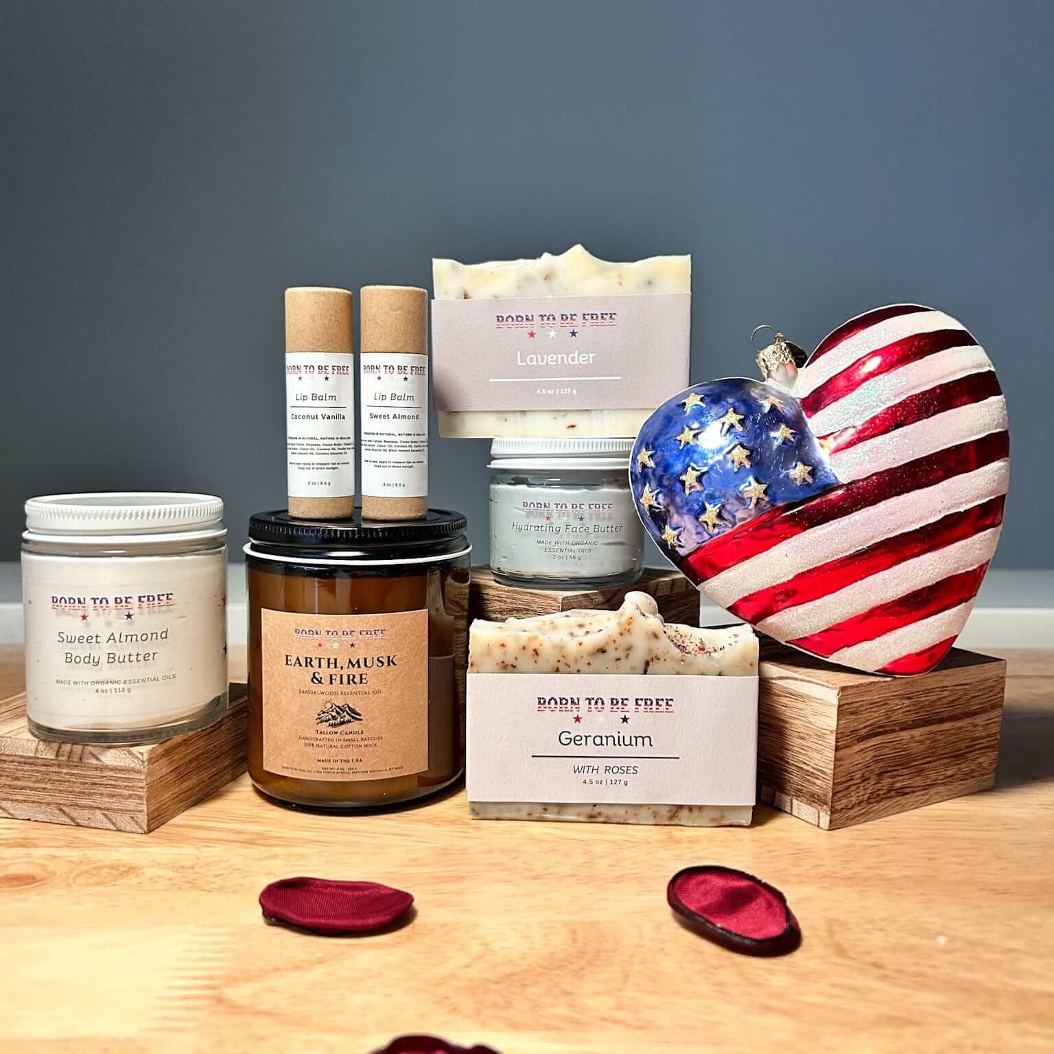 Valentines Day Sweetheart Box-Large featuring luxurious skin-loving essentials in a decorative arrangement.
