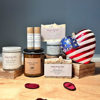 Valentines Day Sweetheart Box-Large featuring luxurious skin-loving essentials in a decorative arrangement.