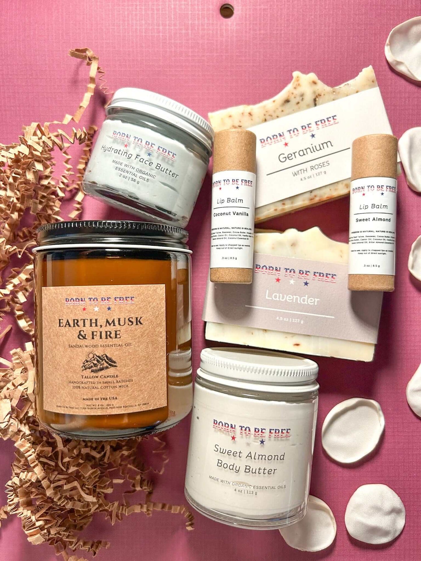 Valentines Day Sweetheart Box-Large featuring skincare essentials like body butter and lip balm.