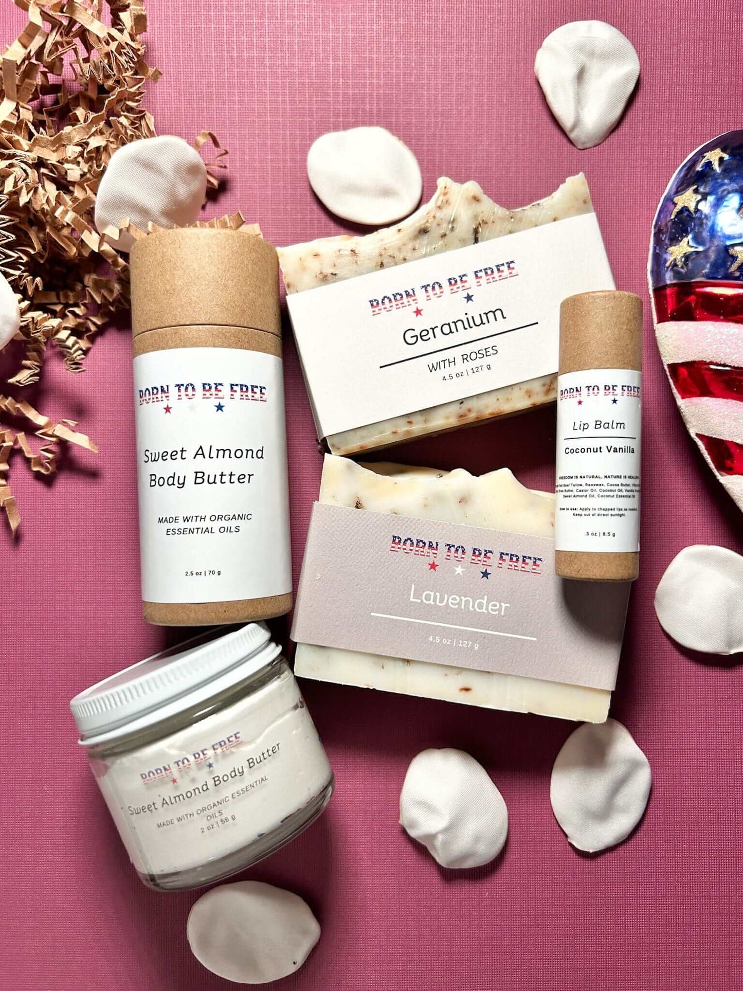 Valentines Day Sweetheart Box-Small featuring natural skincare products and essential oils.