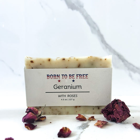 Geranium Rose Tallow Soap Bar