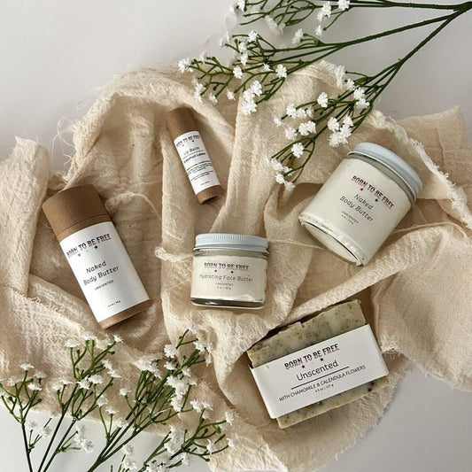 unscented skincare bundle for sensitive skin chemical free