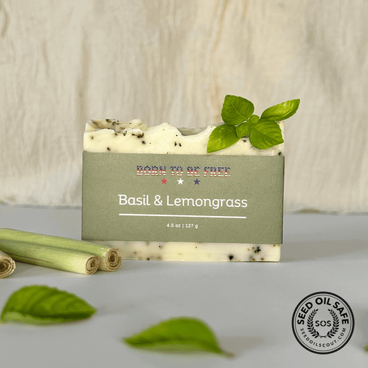 Basil & Lemongrass Anti-Bacterial Tallow Soap Bar 