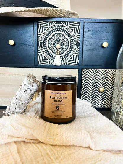 Born To Be Free Bohemian Bliss Tallow Candle non toxic aroma