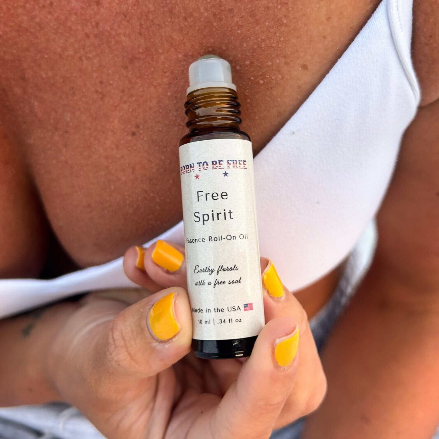 essential oil perfume with citrus and floral notes Free Spirit Essence Roll-On Oil 