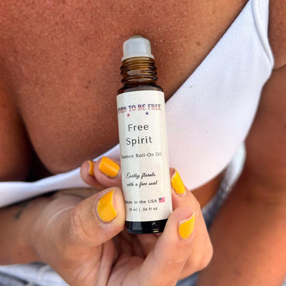 essential oil perfume with citrus and floral notes Free Spirit Essence Roll-On Oil 