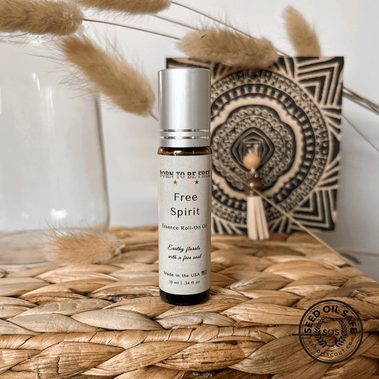 non toxic perfume oil with uplifting aroma Free Spirit Essence Roll-On Oil 