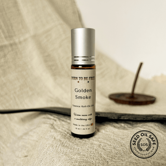 smoky warm roll on perfume with clean natural oils Golden Smoke Essence Roll-On Oil