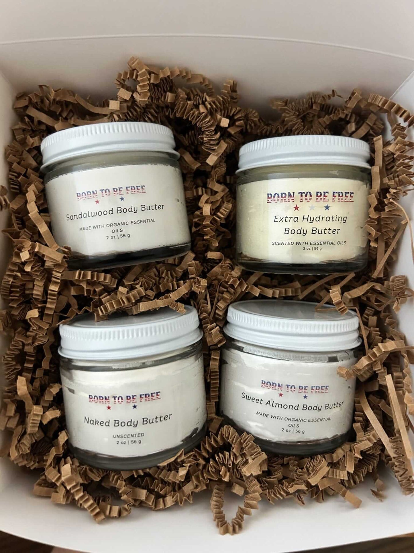 All-natural body cream set small size tallow Born To Be Free Mini Butter Set - Travel Sized 