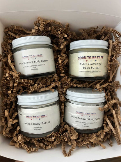 All-natural body cream set small size tallow Born To Be Free Mini Butter Set - Travel Sized 