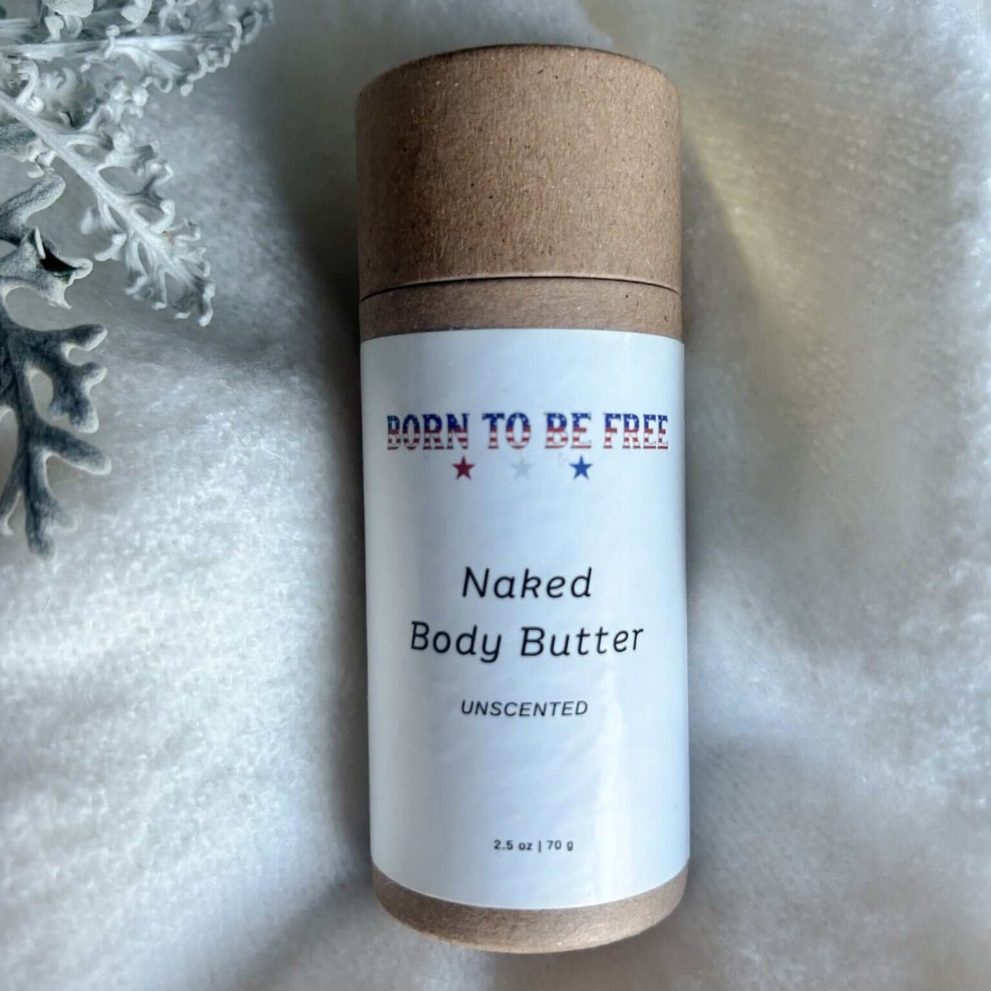Unscented portable tallow cream stick for dry hands and body Naked Body Butter Stick Unscented