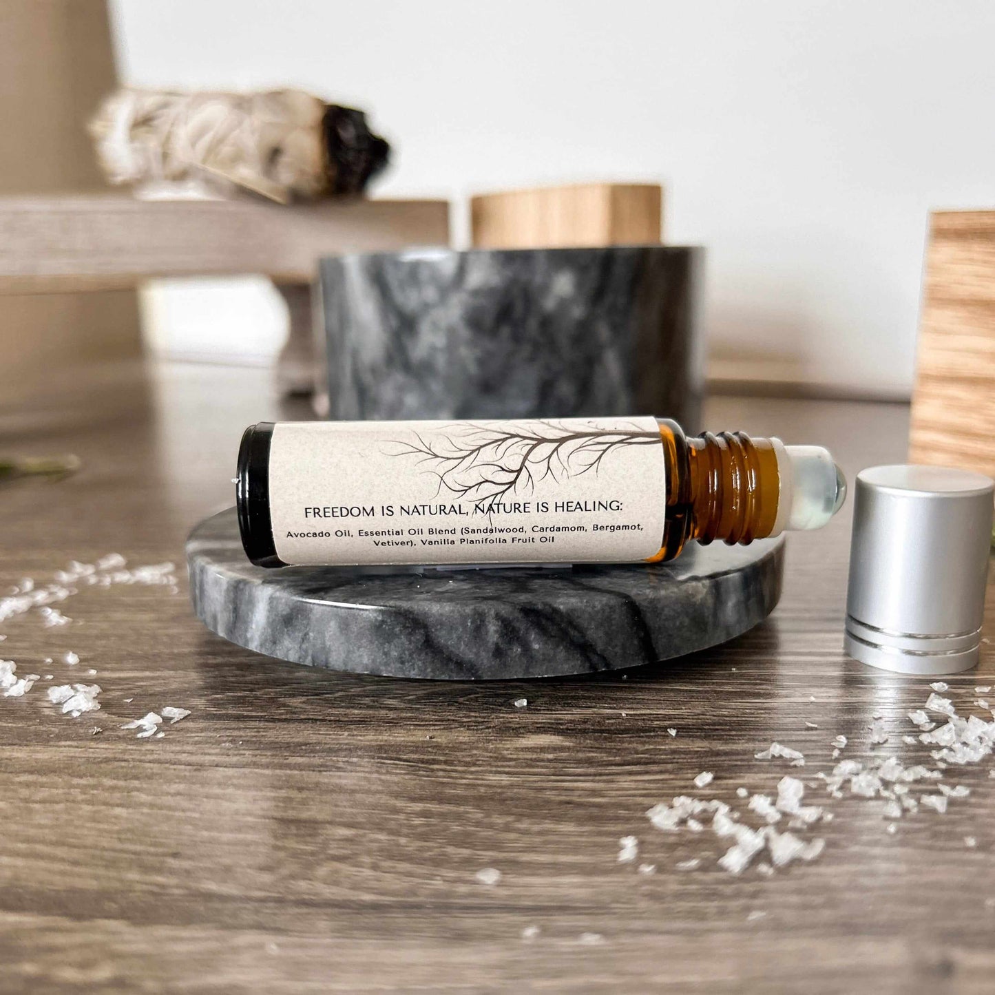 unisex fragrance oil for calm grounded energy Rooted in Nature Essence Roll-On Oil