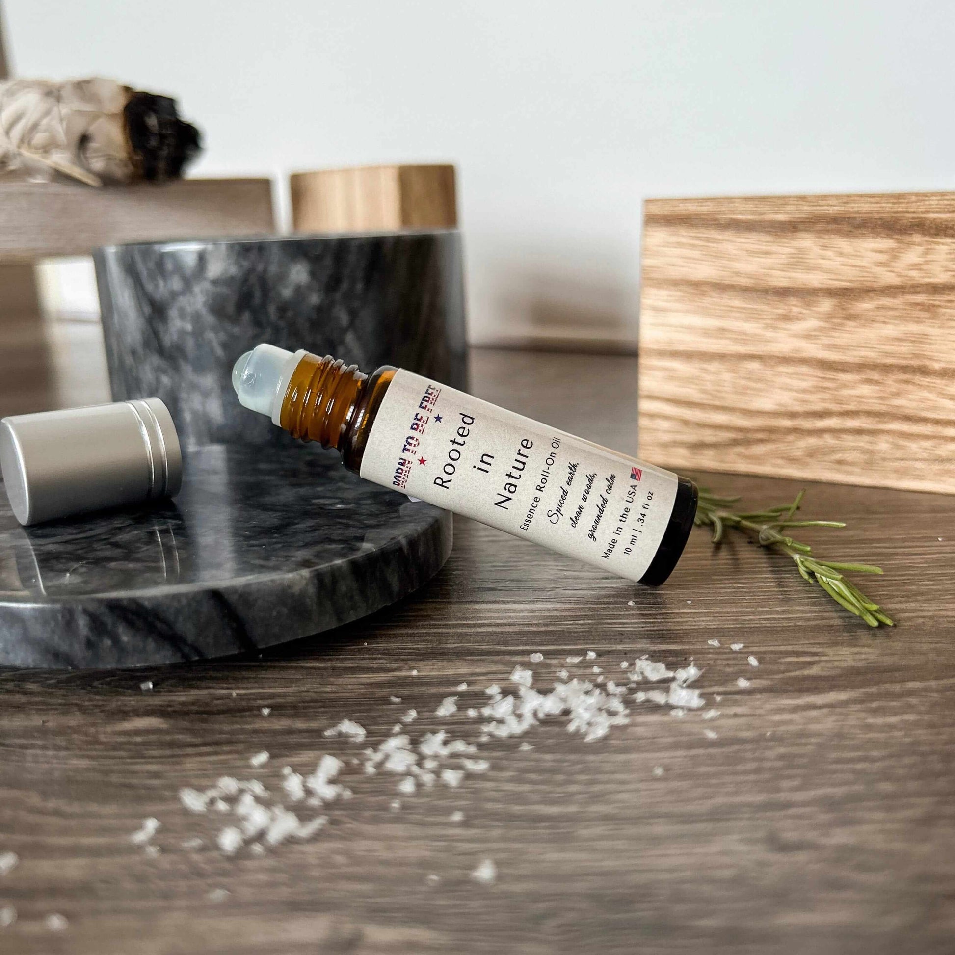 non toxic essential oil perfume for daily use Rooted in Nature Essence Roll-On Oil