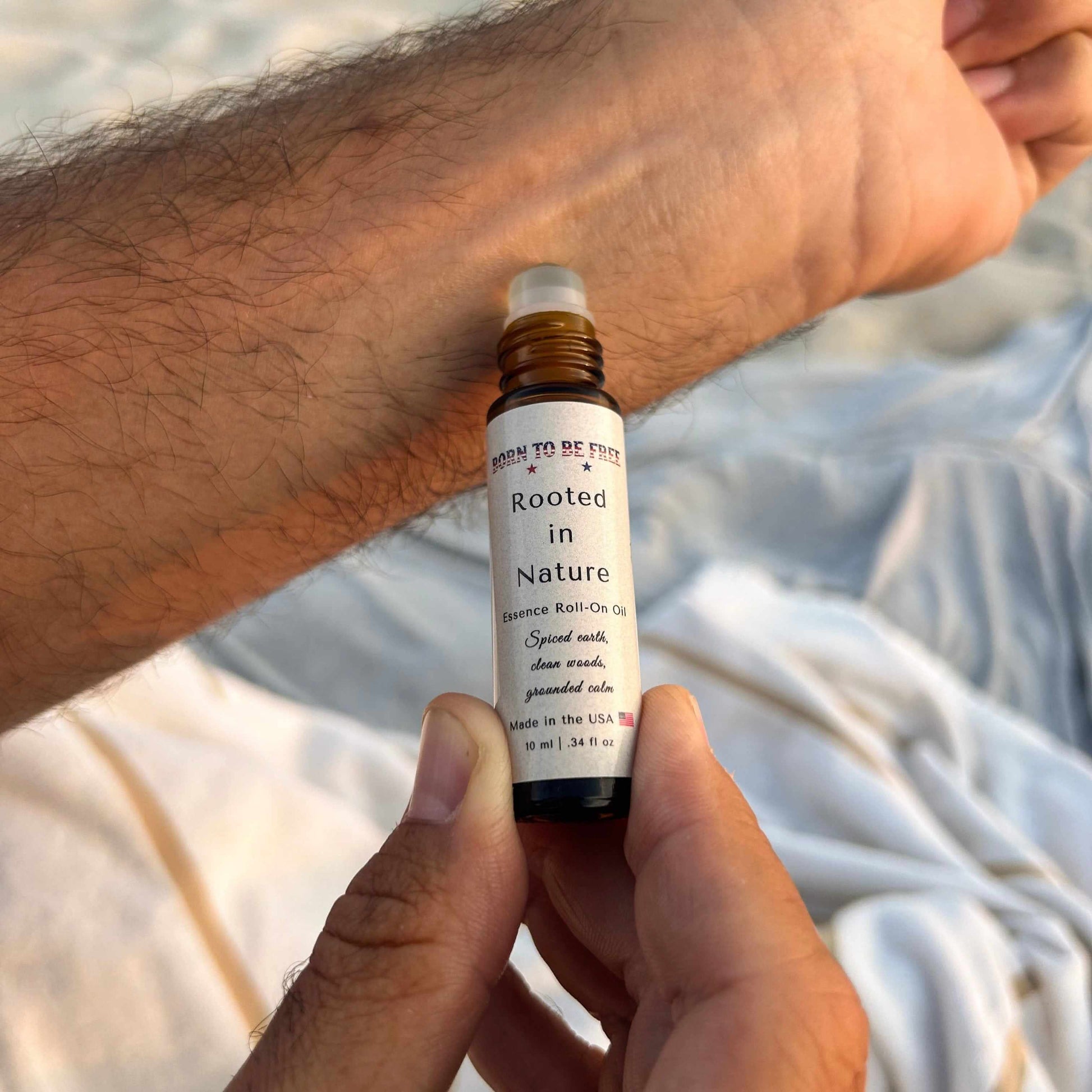 woodsy natural perfume alternative chemical free Rooted in Nature Essence Roll-On Oil