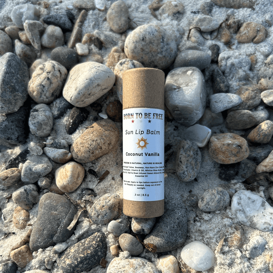 natural SPF lip balm with non nano zinc oxide and coconut oil Sun Lip Balm
