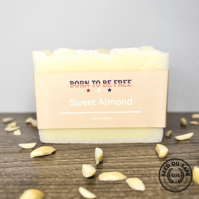 natural sweet almond tallow soap bar for dry skin