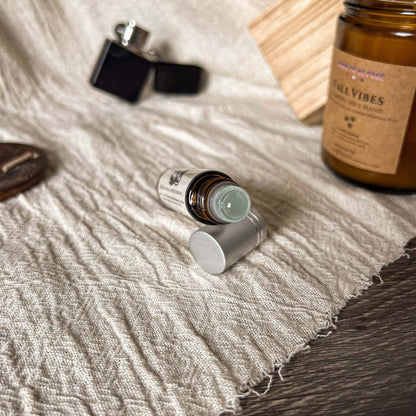 chemical free perfume oil with earthy depth Woods After Dark Essence Roll-On Oil