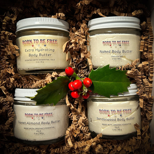 Mini Butter Set - Travel Sized  featuring travel-size tallow moisturizers for cozy winter skin care and stocking stuffer gifting