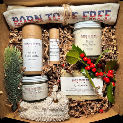 Holiday Pure Freedom Bundle featuring natural tallow skin care for winter routines, cozy self care nights, and meaningful seasonal gifting